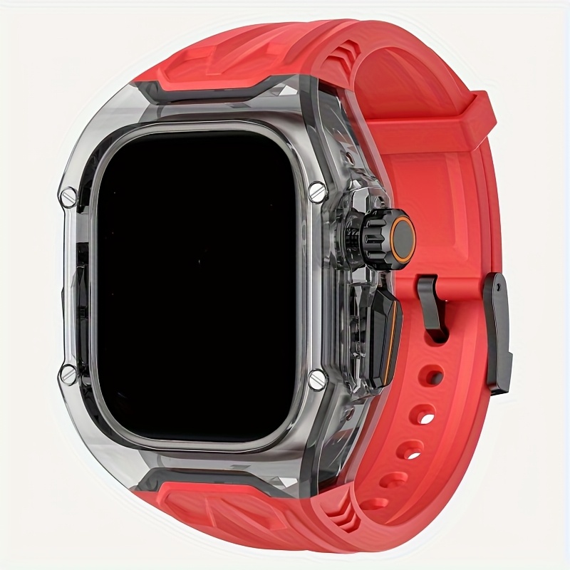 for iwatch Series 9/8/7/6/5/4/SE2/SE 49/45/44mm, TPU Strap, Durable and Strong Protective Case, Adjustable Strap, Replacement iWatch 9/8/7/6/5/4/SE2/SE Protective Case