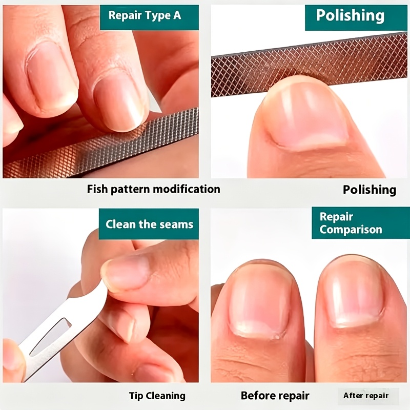 5pcs Multi-Functional Stainless Steel Double-Sided Nail File Set