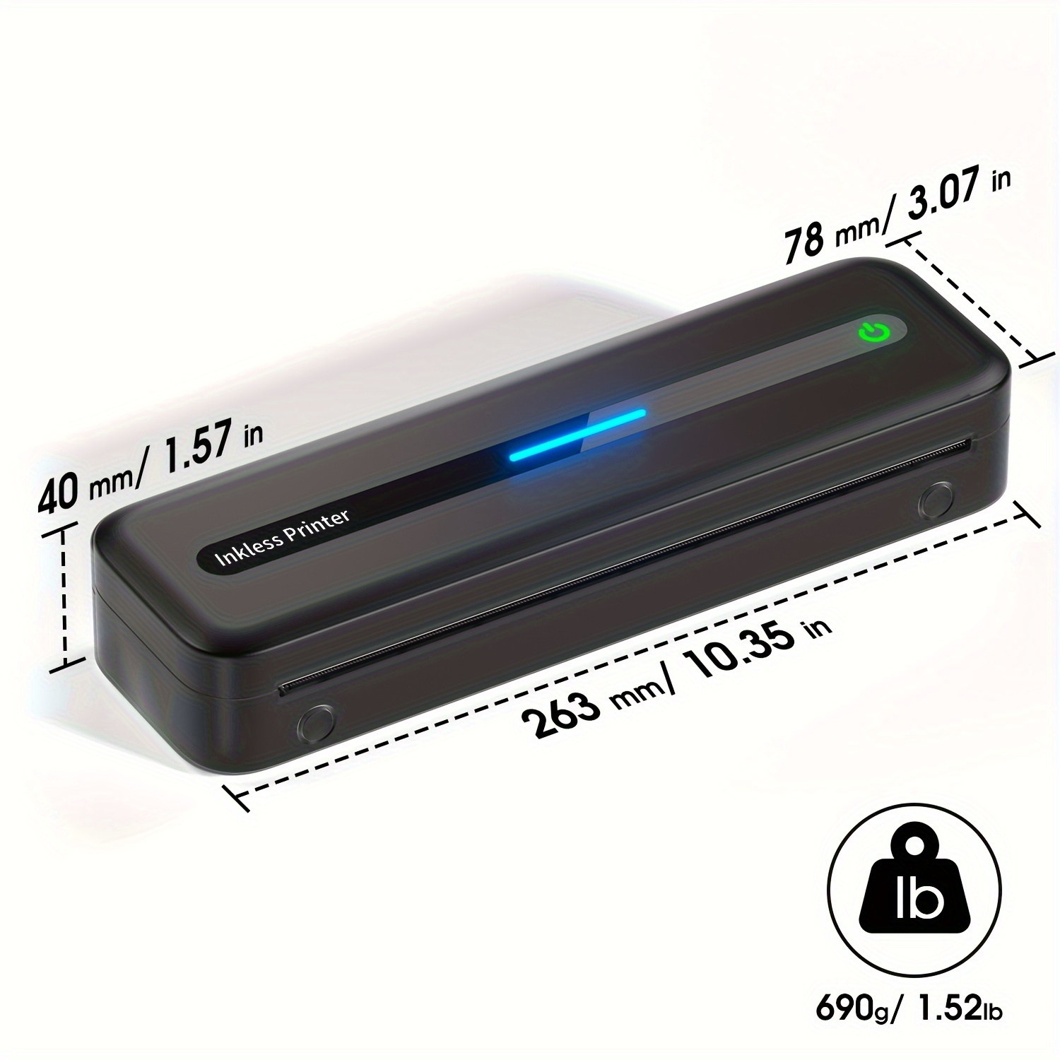 Stampante Termica Portatile M832 - Bluetooth Per IPhone/Android, Carta Termica A4, Batteria 2600mAh - Foto 4