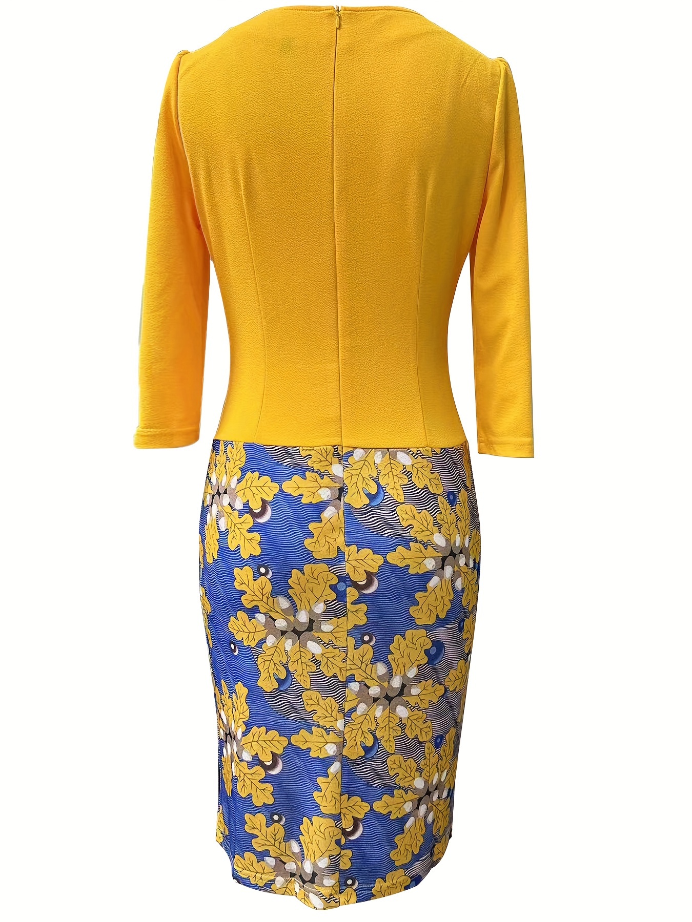 floral pattern bodycon dress elegant 3/4 sleeve Temu Georgia