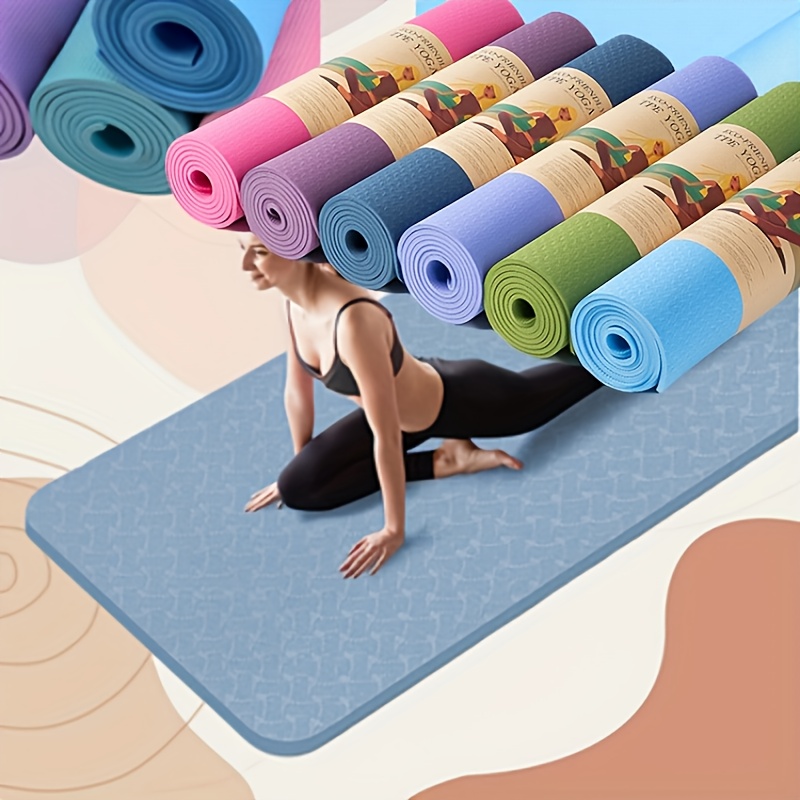 

1pc Eva Yoga Mat, Non-slip, Extra Wide, Thick, Moisture-proof, Heat-resistant, Solid Color, Fitness Mat For Men And Women, Beginners, Dance, Exercise - 68.11" X 24.02" X 0.23