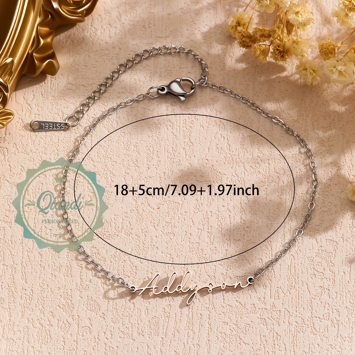 Custom Addyson Bracelet, Personalized Stainless Steel Gift