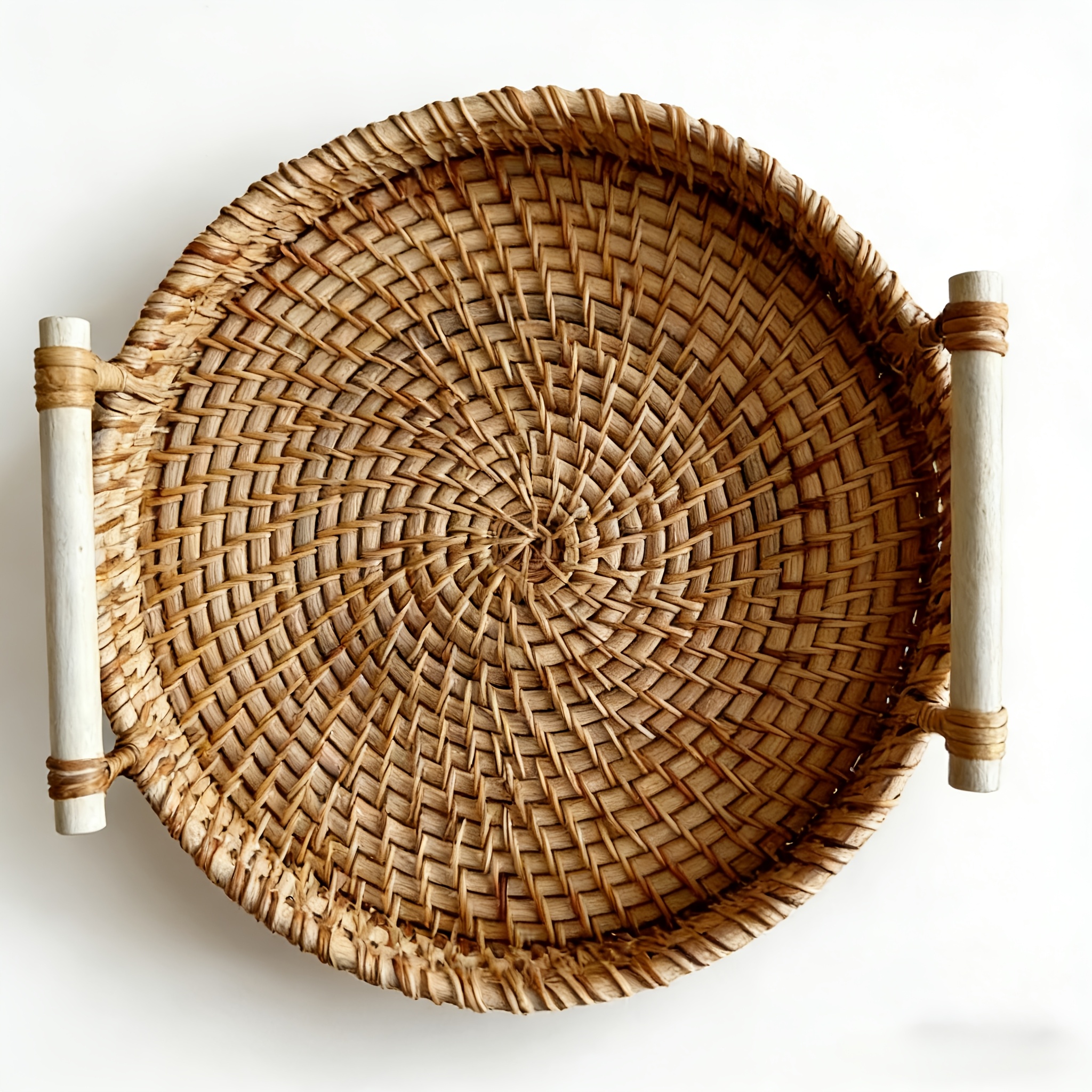 Easy And Elegant Hand-woven Rattan Tray, Heat Insulation Pad Tray | Heat Insulation Pad | Handmade Storage Basket, Shelf Baskets