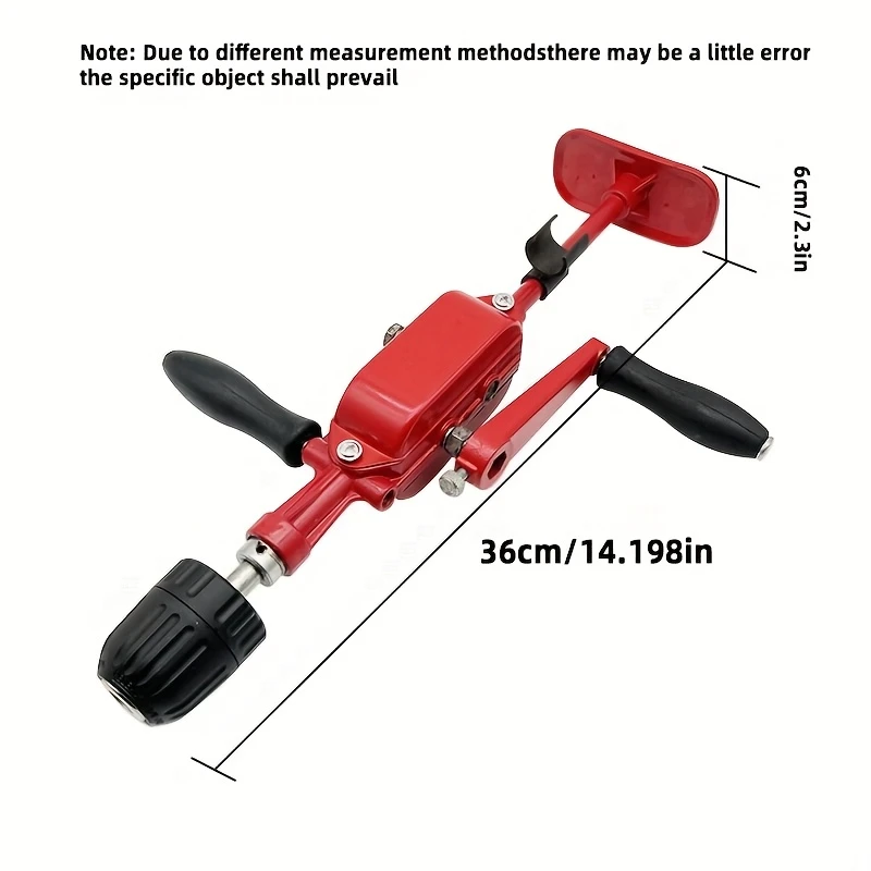 613531 hand crank mechanical drill 10 tapping machine with black rubber grips multifunctional punching tool for diy crafts carpentry and model making details 4