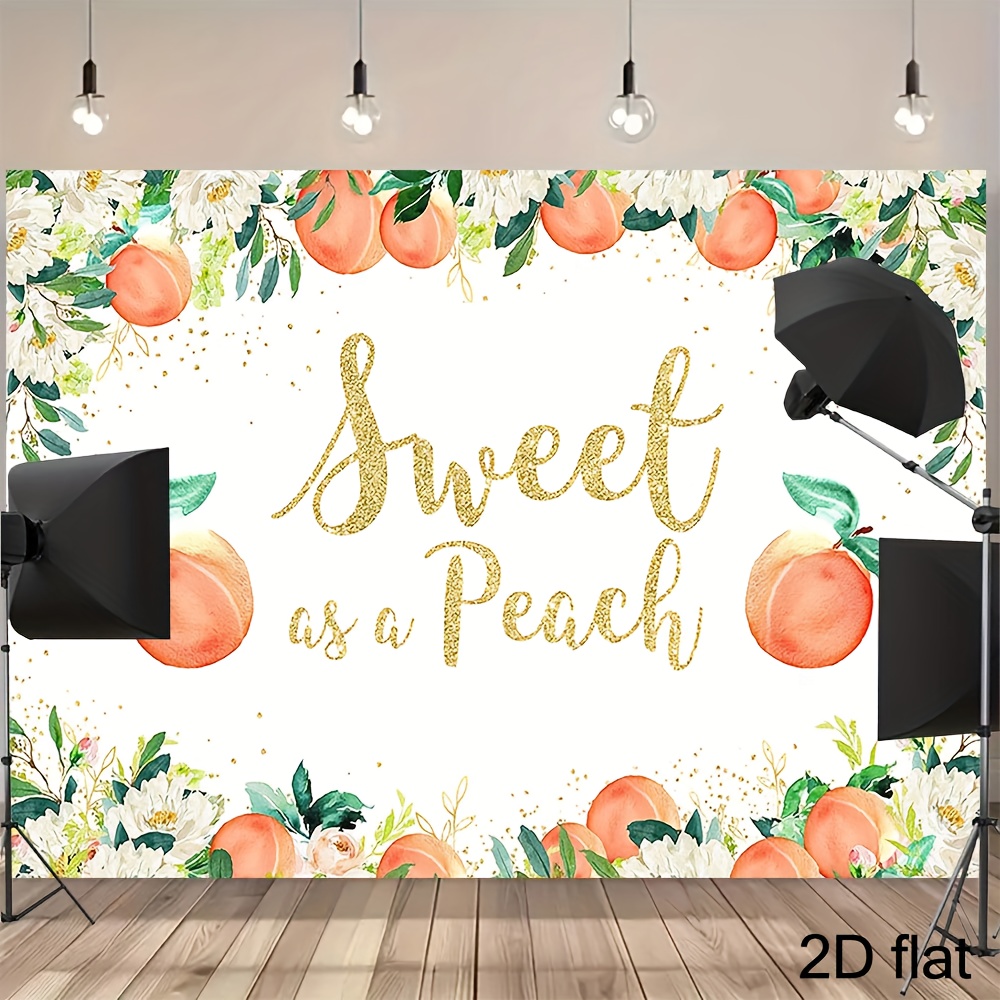 peach birthday decorations sold on Temu United States