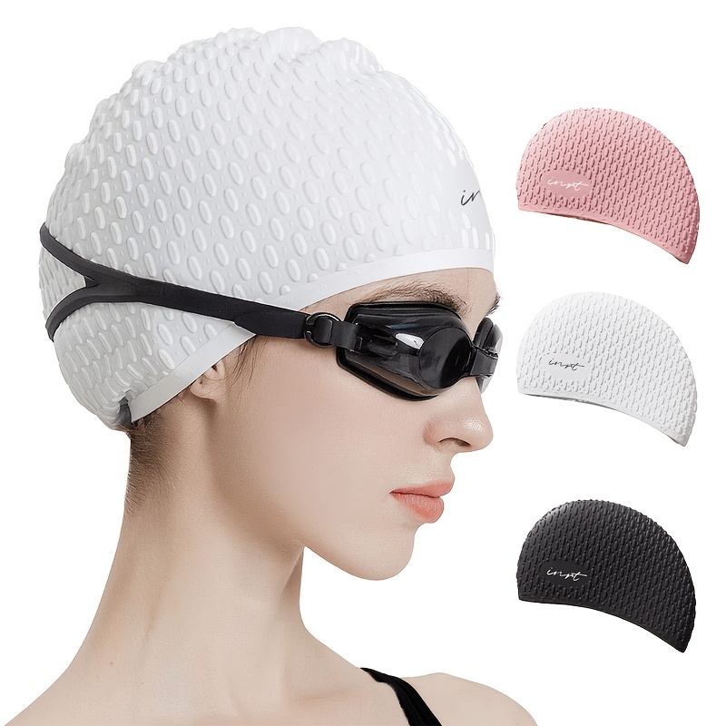 High-strength Elasticity - Water Droplet Silicone Swimming Cap - Resistant to Tearing and Easy to Wear - Suitable for Va