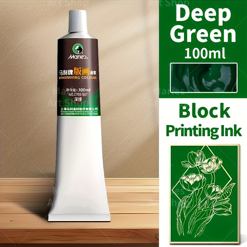 6 Colors Oil-Based Marie's Block Printing Ink, 100 Ml