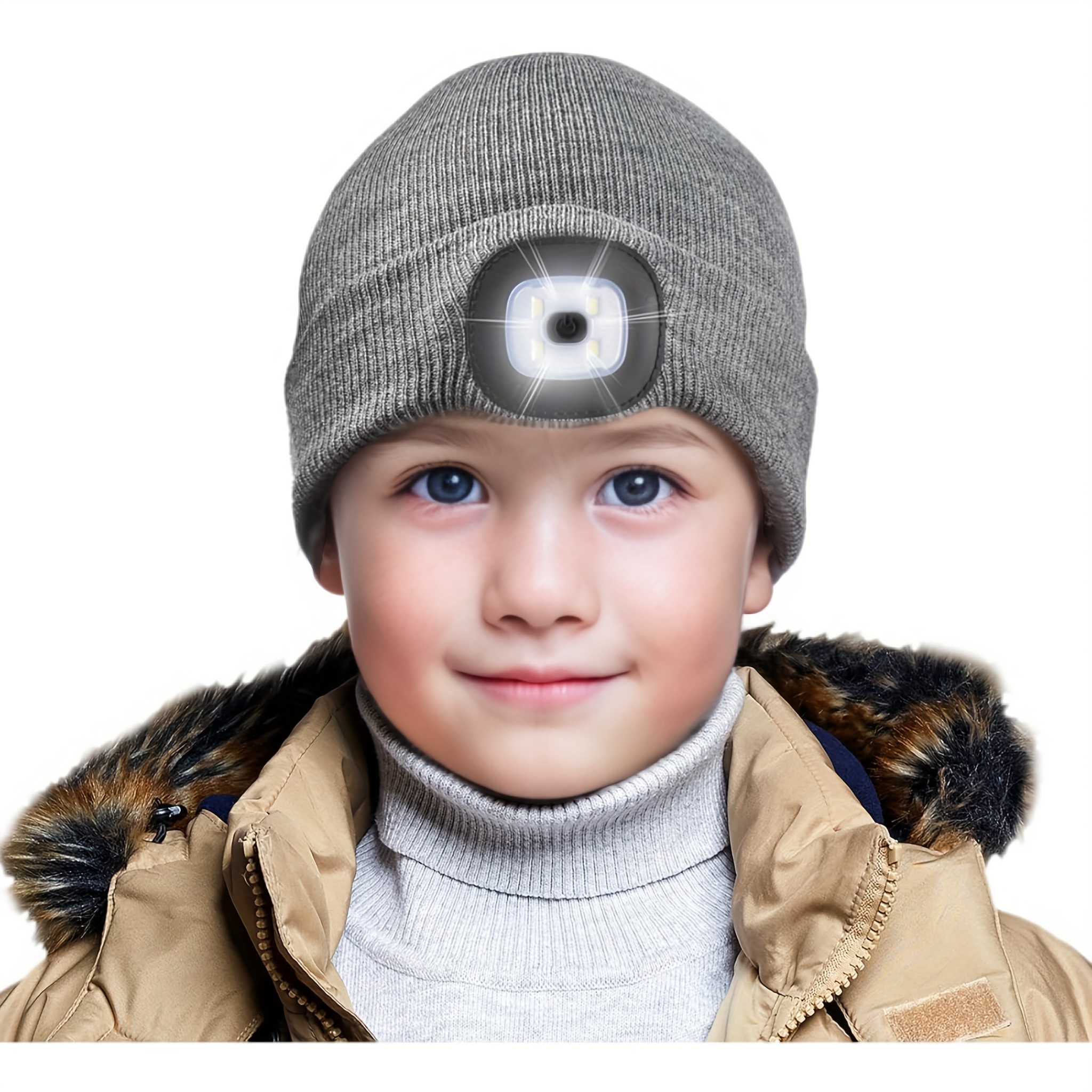 Image of ' Knitted , Headlamp, Usb Rechargeable - Christmas Halloween Holiday Gift