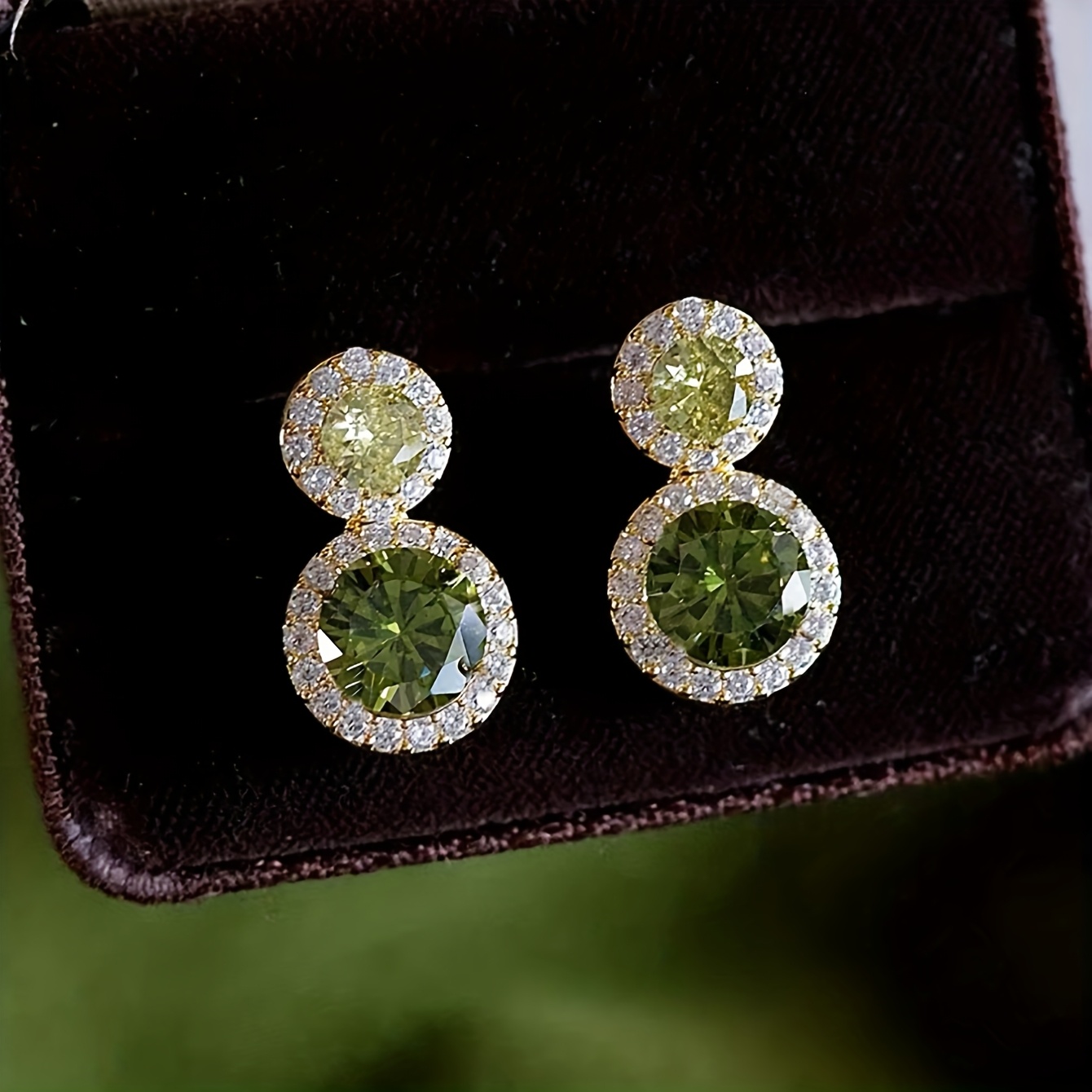 TEMU 1 Par Elegantes Aretes de Lujo Retro Geométricos Premium Fáciles de Usar con Incrustaciones de Vidrio para Mujer, Ideales para , Banquetes,