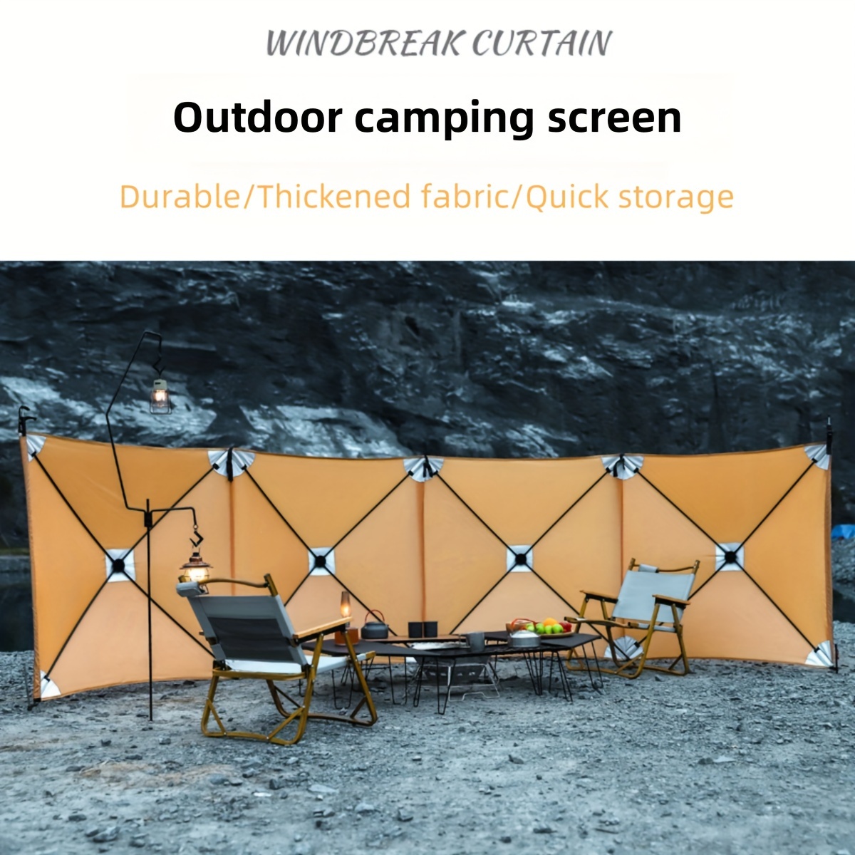 

Camping Board Outdoor Portable Collapsible Cloth Curtain Picnic Wall