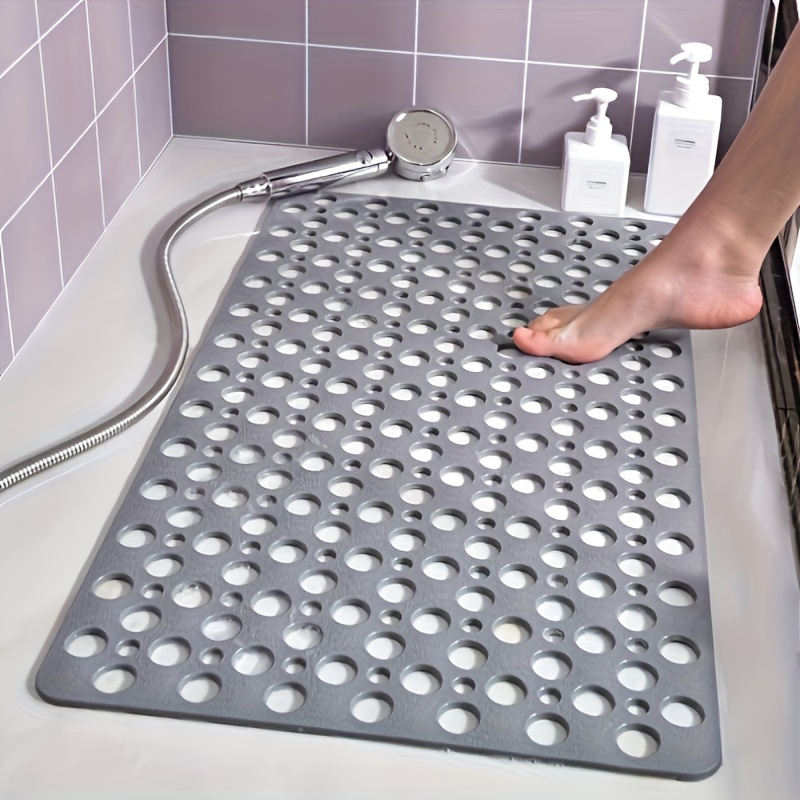 1pc bathroom anti slip mat with suction cup shower blanket shower mat with circular hole design bathroom massage   drainage suitable for shower rooms hotel bathrooms toilets bathtubs bathroom accessories