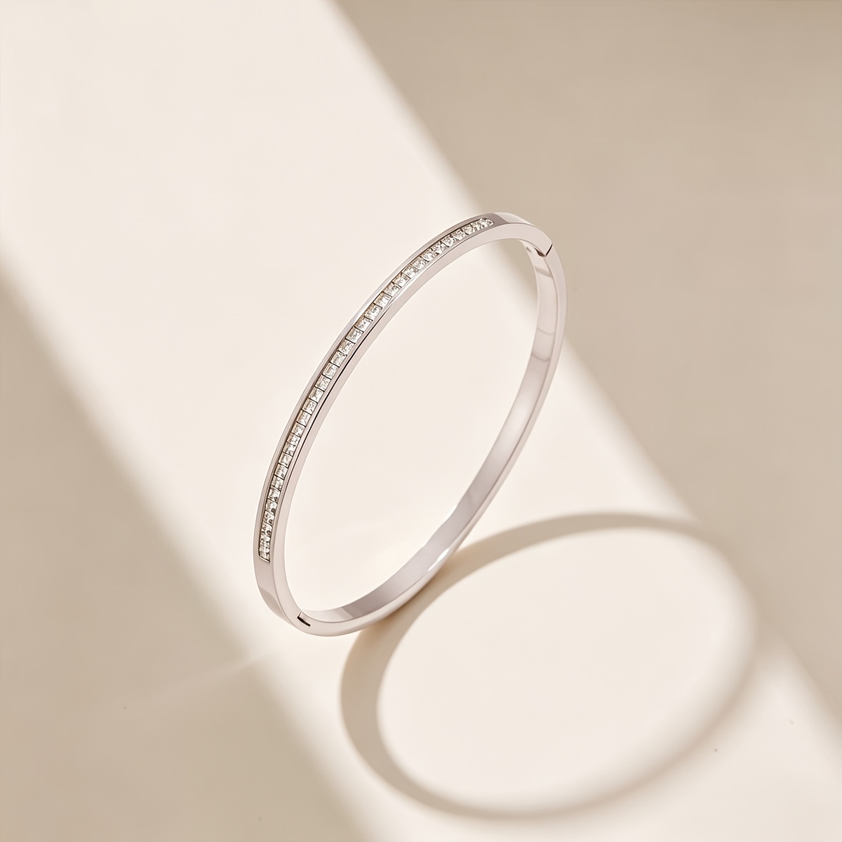 2-Pack Moon Engraved Stainless Steel Double Hoop Stackable Bracelets