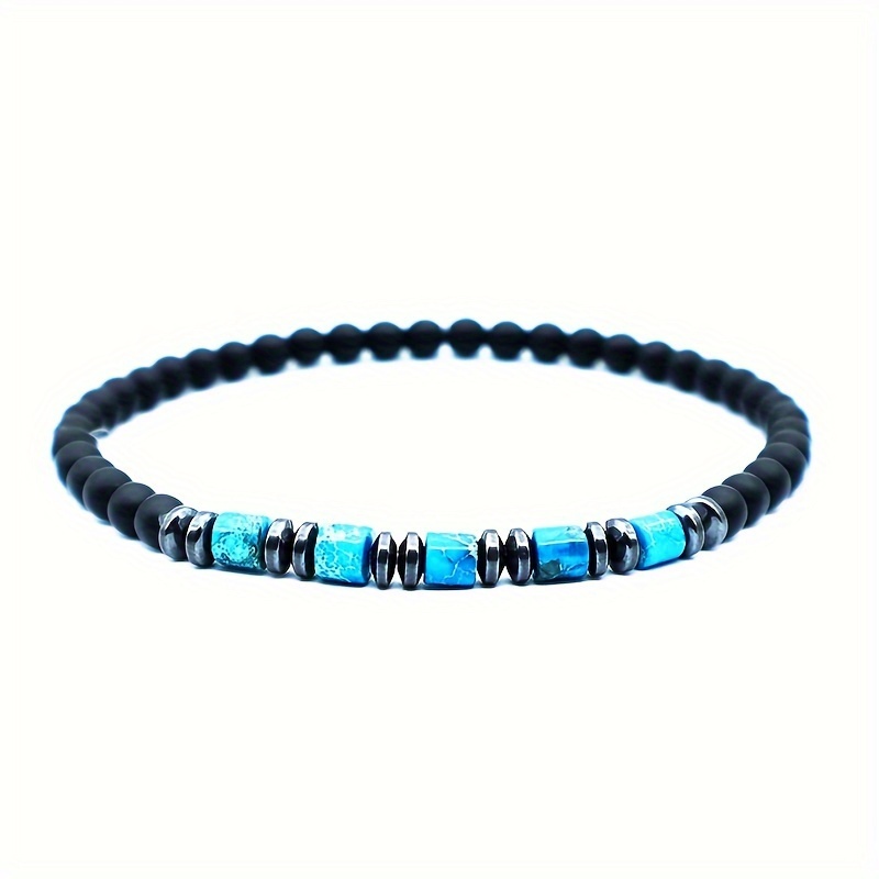 4mm Minimalist Style Multicolor Bead Bracelet Niche Design Versatile Couple Bracelet