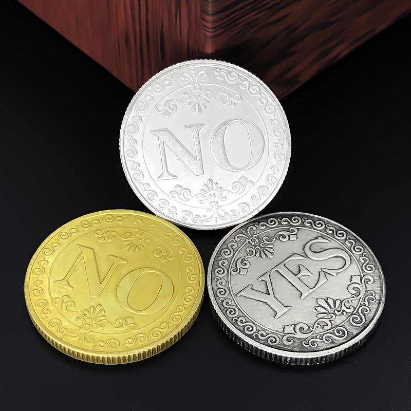 1 медная монета для принятия решений yes или no, разные цвета, идеальная примета, подходящая для вечеринок, магических аксессуаров и праздничного домашнего декора,   подарок на рождество и   год подробные сведения 5