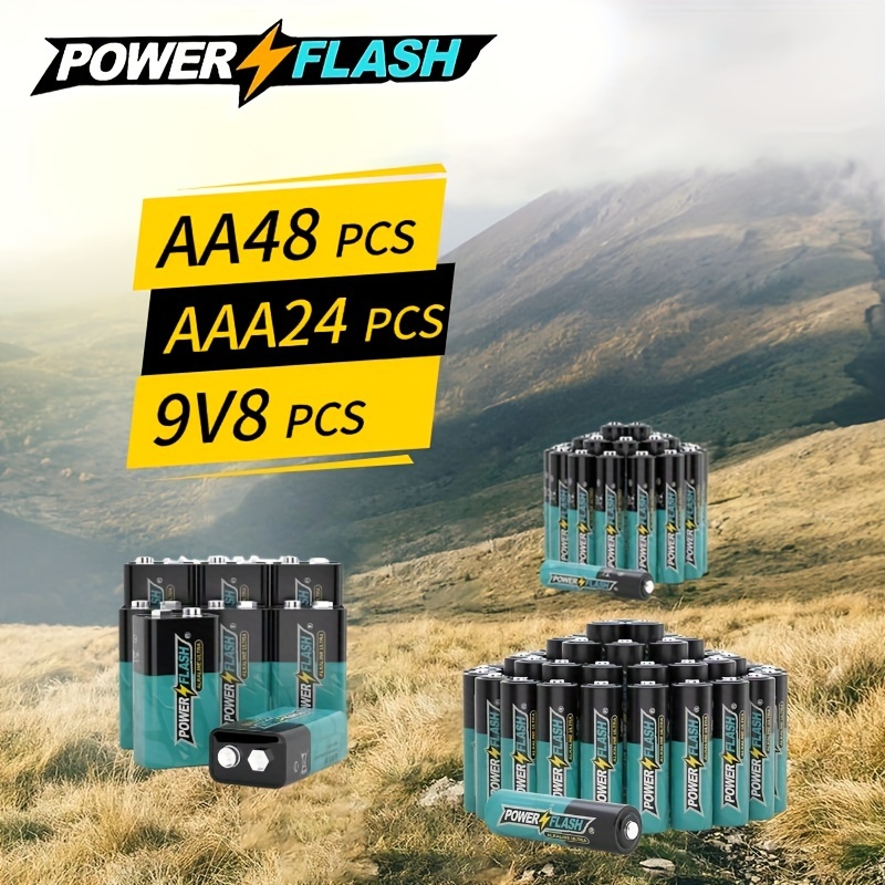 

Aaa 24 Aa 48 9v 8 Batteries, Lr03, Lr6, 6lr61, And 9v For Household Devices, Of Emergency And , Outdoor, Electronic Devices And , With , And Long Lasting