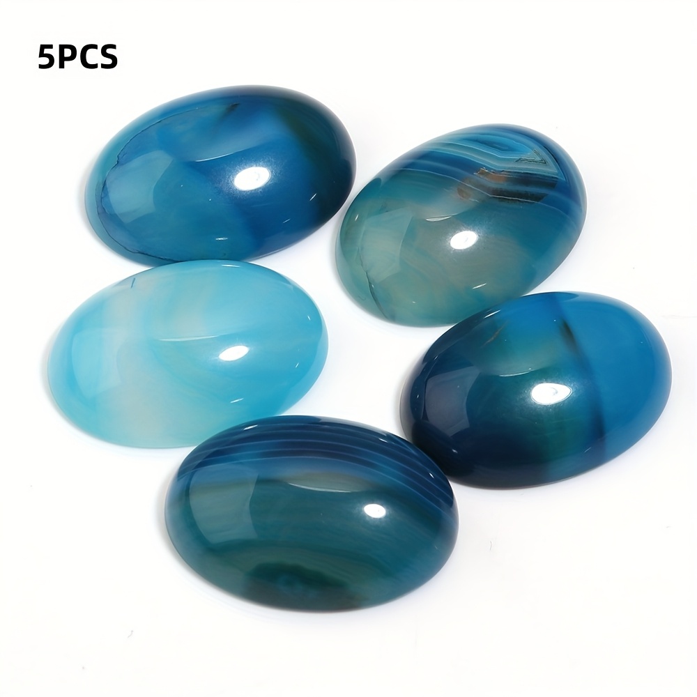 TEMU 5 pezzi Blu Naturale Anello Patch , Ciondolo Anello Portachiavi Aggiunte Fatte a