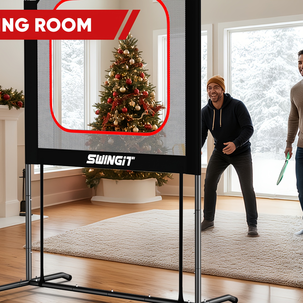 Original Indoor/Outdoor Racket Game Suitable for Family - Multi-Generation Sports with -to-Learn Rules, Indoor/Outdoor Use for & Seniors - Equipment for Christmas, New Year, Mother'/Father' Day Gifts () - Similar to Badminton,