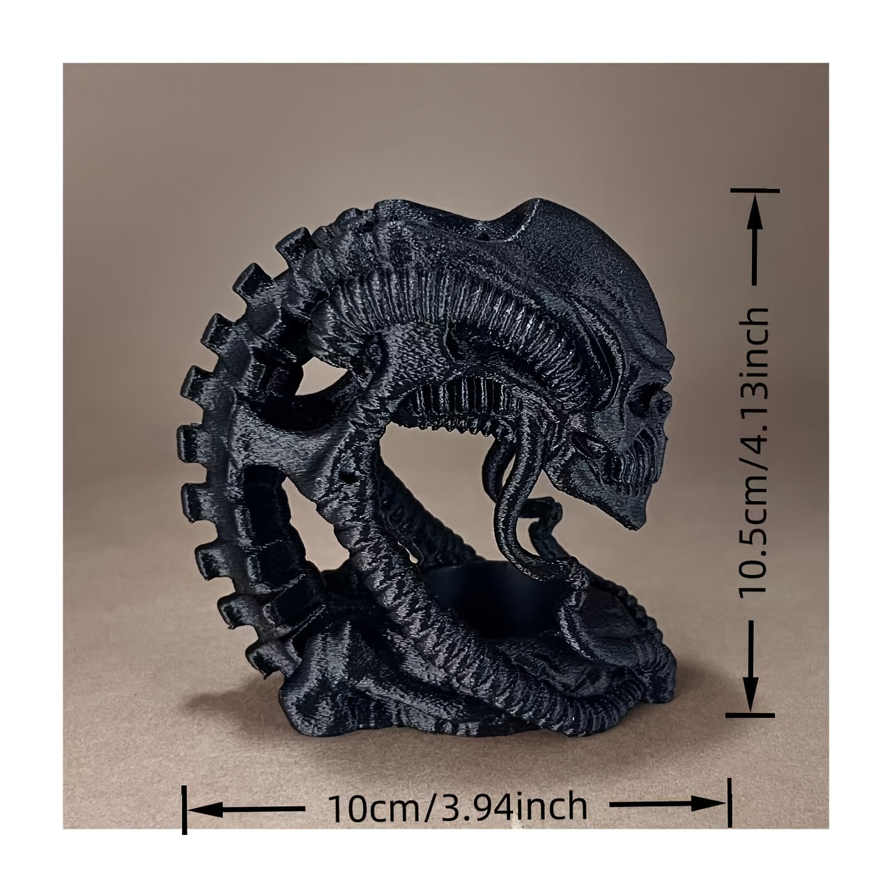 TEMU 1pc 3d Printed Skeleton Candlestick Statue, A Collectible, Home Decor Sculpture Ornament, Suitable For Halloween, Thanksgiving, Father's Day And
