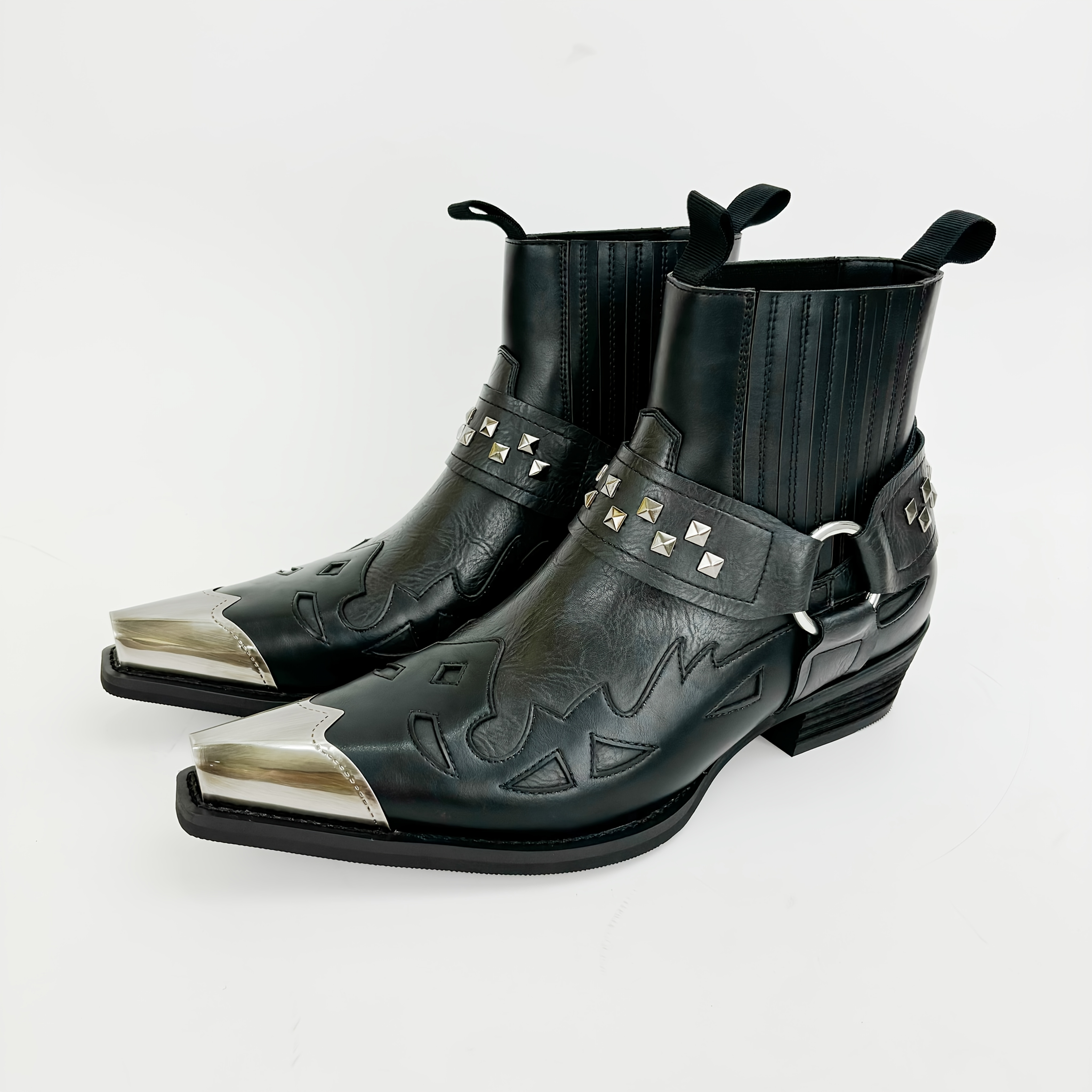 western hombre botines sin cordones punta Temu Ecuador