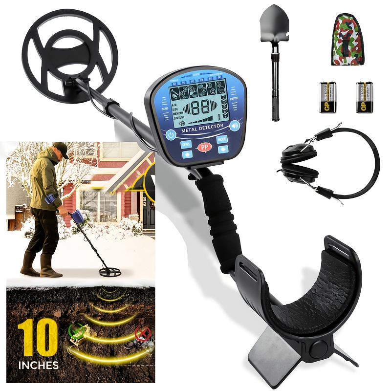 

Metal Detector For Adults, Professional Golden Detector, Lcd Display, 5 , Dsp Chip 12 Inch Coil Metal Detector