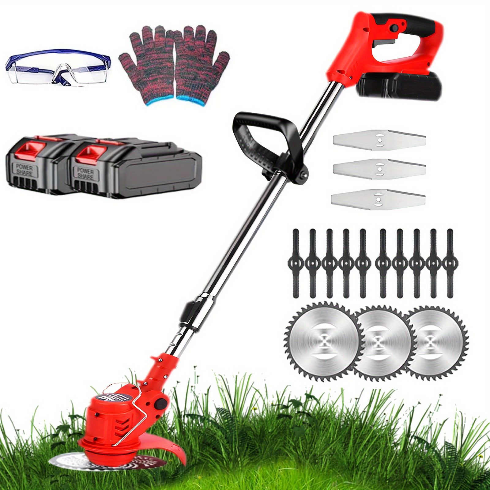 

Lawn Mower, Weeder, Cordless Lawn Trimmer, 3-in-1 Multi-function Lawn Trimmer, Lawn Trimmer Mower For Lawn Care, Suitable For Yard And Garden, Shrubs Around Patio