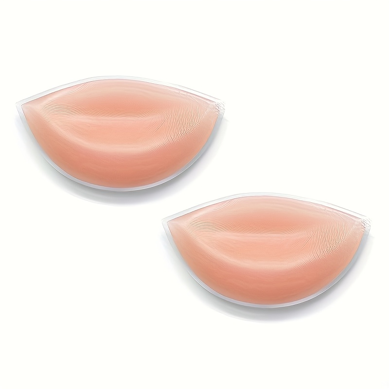 Set Of 2 Reusable Thick Silicone Breast Pads - Seamless And Soft For Lift Support, Ideal For Swimwear, Summer Bras, Sports, Daily Use, And Beach Swimsuits, Women's Underwear Additions