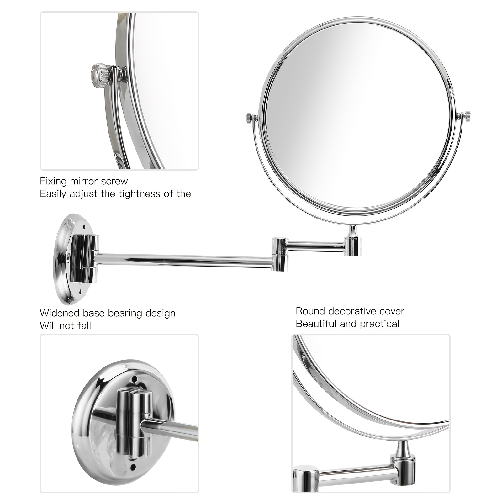 Keenso Rotatable Wall-Mounted Makeup Mirror