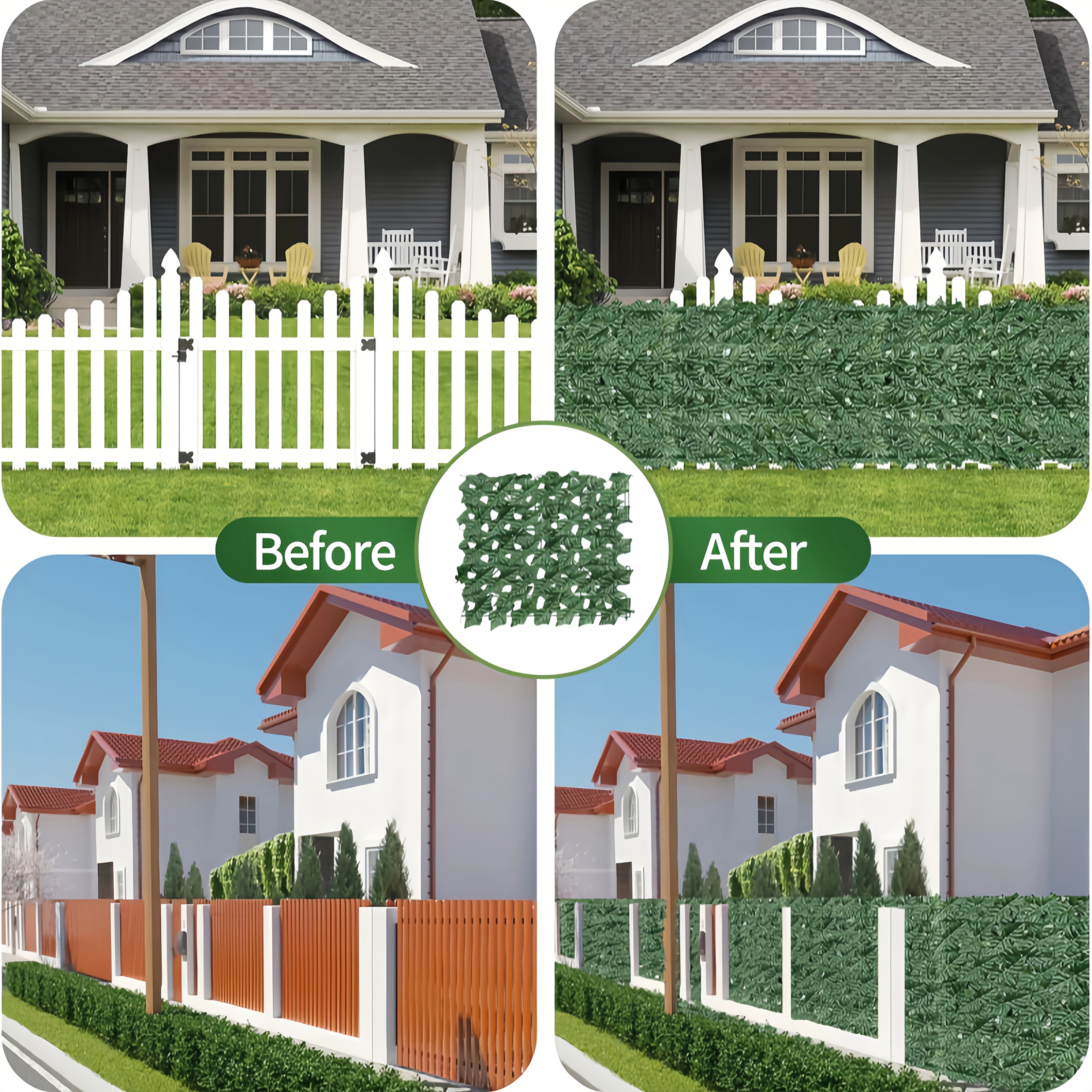 6 Rolls Total Length 236.2 Inches x 19.7 Inches, UV Durable Expandable Outdoor Artificial Vine Privacy Fence Panel - Durable Plastic Green Plant Barrier, Easy to Hang, Suitable for Outdoor/Indoor Use, Perfect for Patio, Garden, Balcony, Backyard, Natural Look, Ideal for Thanksgiving and More, Garden Privacy Solution | Natural Appearance | Easy Hanging Design, Outdoor Decoration