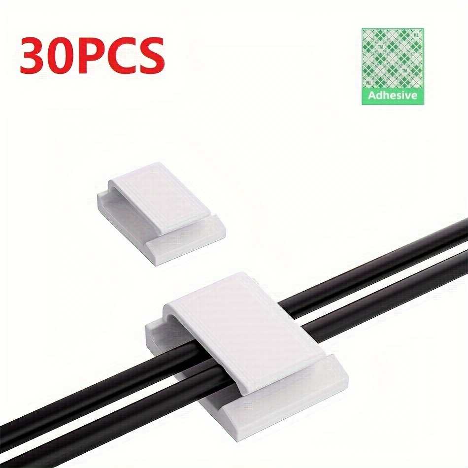 Self-adhesive Cable Clips For Organizing Cables, In Packs Of 30 Or 50, Suitable For Led Light Strips In Settings Like Home, Office, Cars, And Outdoor Events
