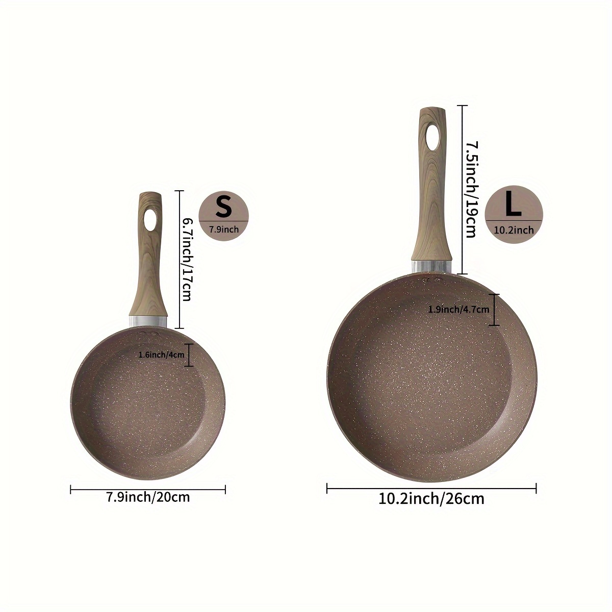 aluminum non stick   with wooden handle dishwasher safe frying pan maifan stone coating for gas stove compatible   easy to clean details 1