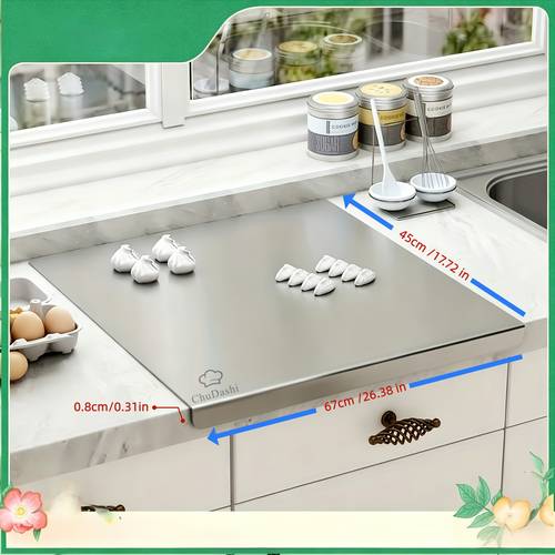 304 stainless steel cutting board household meat cutting board kitchen scroll knife board kitchenware supplies