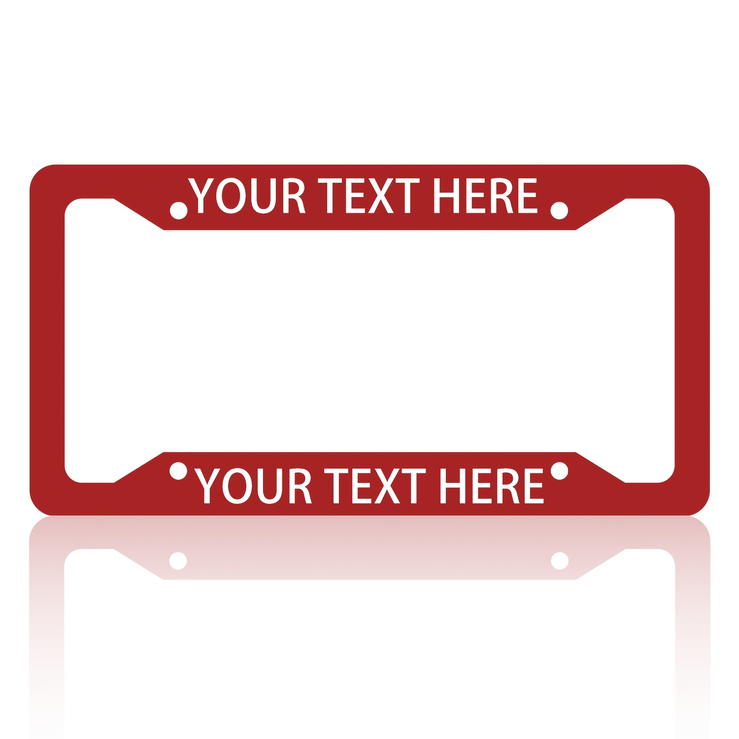 TEMU 1pc Custom License Plate Frame, Supports 24-color Customization, And Unique Text/name, High-strength Anti-bending Aluminum Car License Plate