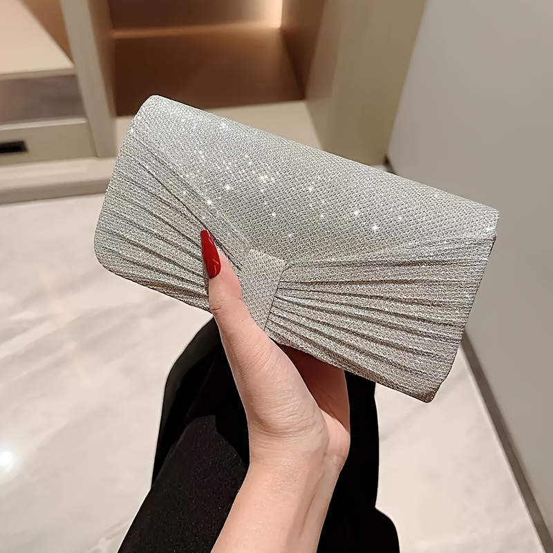 TEMU 새로운 샤이니 럭셔리 이브닝 백, 브라이덜 웨딩 백, 다용도 연회 숄더백, 웨딩 시즌 크로스바디 백, 결혼식, 컨퍼런스, 연회, 파티, 무도회에 적합, 여성을 위한 최고의 선물