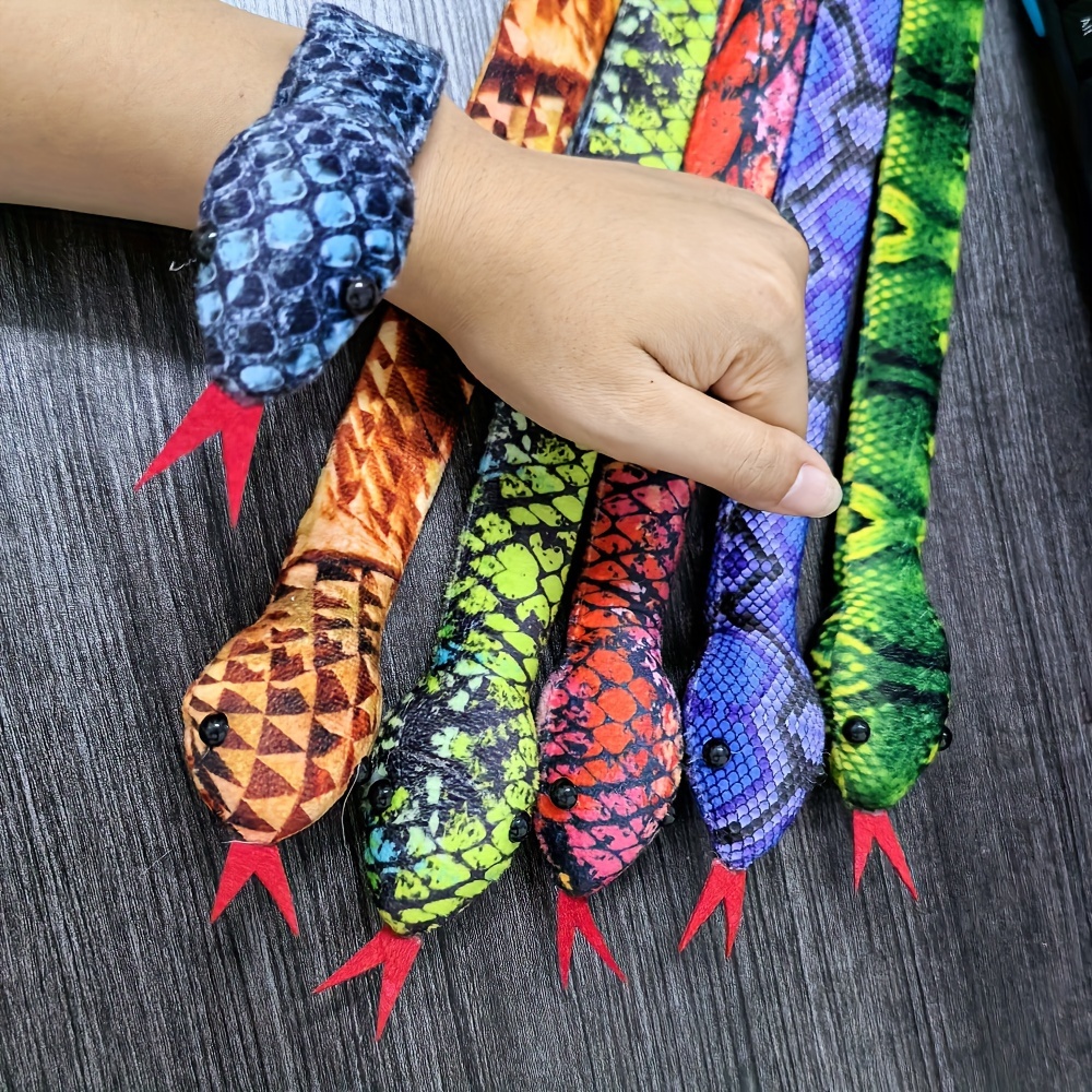 

6-pack Fabric Snake -up Bracelets, Party Snake Prank Gag Gift Bag, Cotton & Metal, No Electricity Needed, Featherless, For Birthday & Universal Holidays