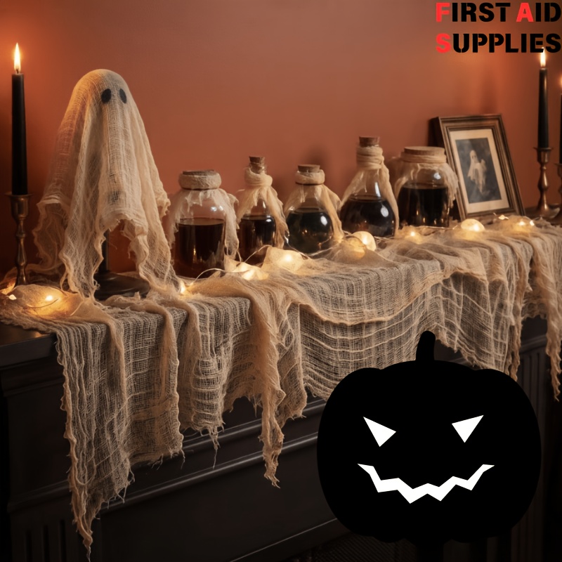 Halloween Decorative Cheesecloth Spooky Tattered Gauze