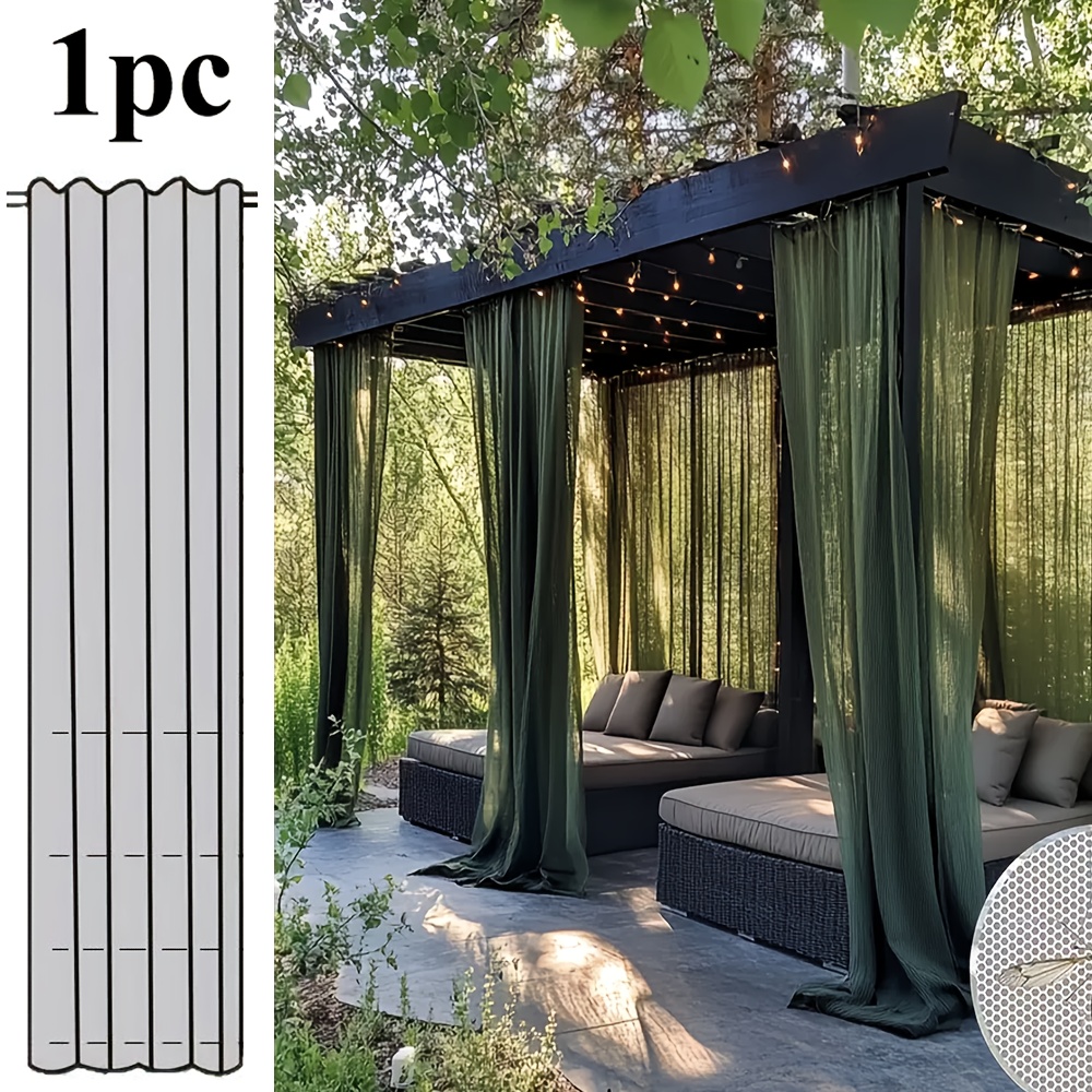 E-shop Verstellbare Outdoor-Vorhänge, Vorhänge, Atmungsaktives Netzgewebe mit Stangentasche für Terrasse, , Hinterhof, Veranda und Pavillon