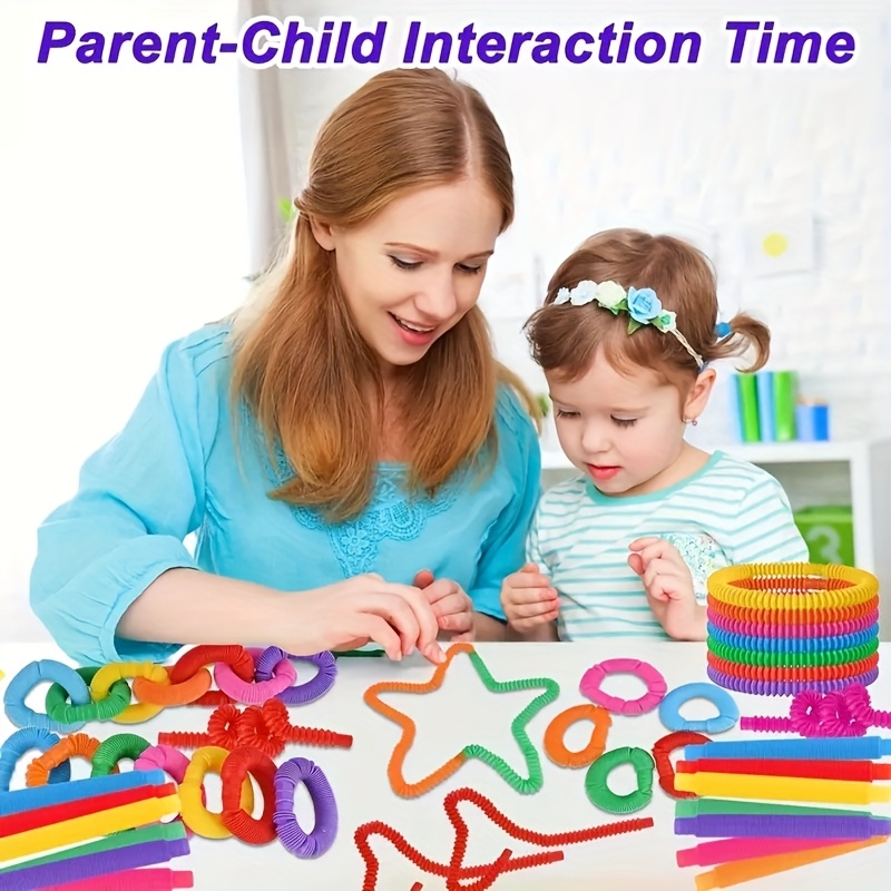 18 28pcs tubes sensory toys toddlers non mouthable safe Temu New