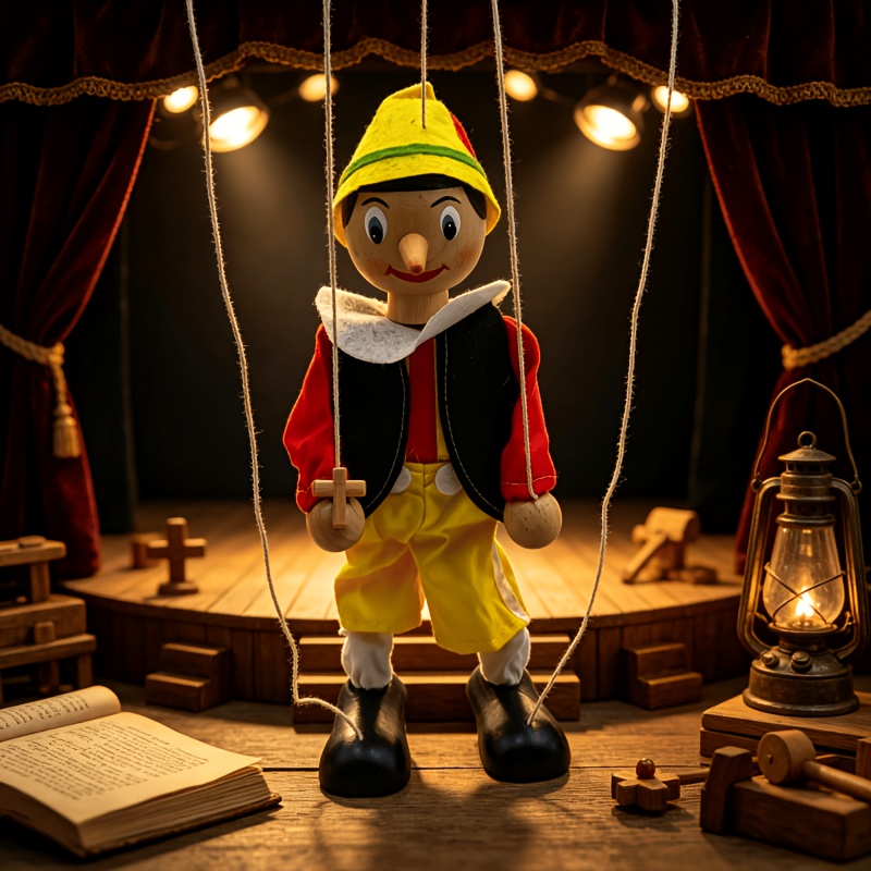 1pc retro   wooden marionette articulated joint handmade doll classic tale figure ornament unique creative birthday gift suitable for adult collection display tale theater props photography props home decor and unique gifts