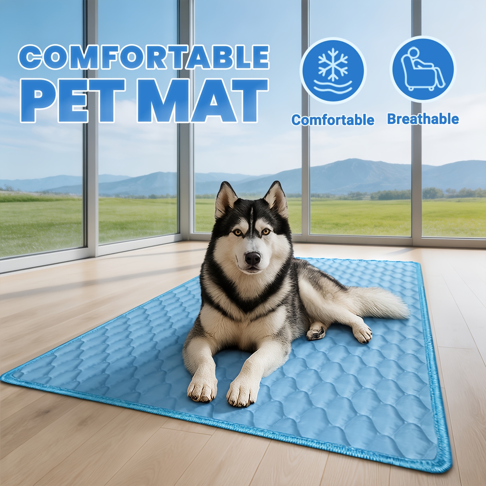 TEMU [2026 Upgrade] Summer Pet Cooling Mat Bed | Breathable Mesh Bed | Or Dog Cool And Comfortable Long, Suitable For Small, Medium, And Large Pets