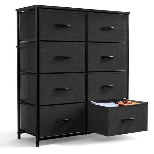 8 drawer storage and organization and chest of drawers with 8 fabric storage drawers tower unit bedroom dresser with wood top thickened frame for bedroom living rooms