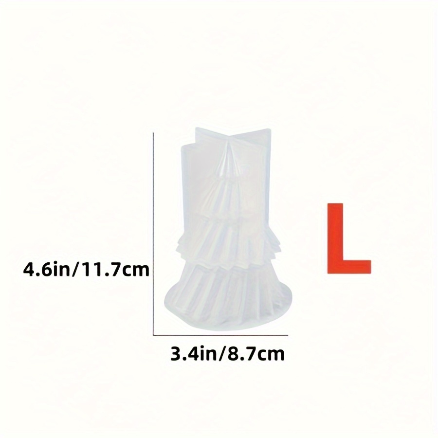 Image of New Origami Folding Fan-shaped Candle Silicone Mold For Geometric Rotating Pine Tree Candles, High-end French Vintage Red Scented Candle Mold For Home Decor, Bedroom, And Wedding Candle Display Props