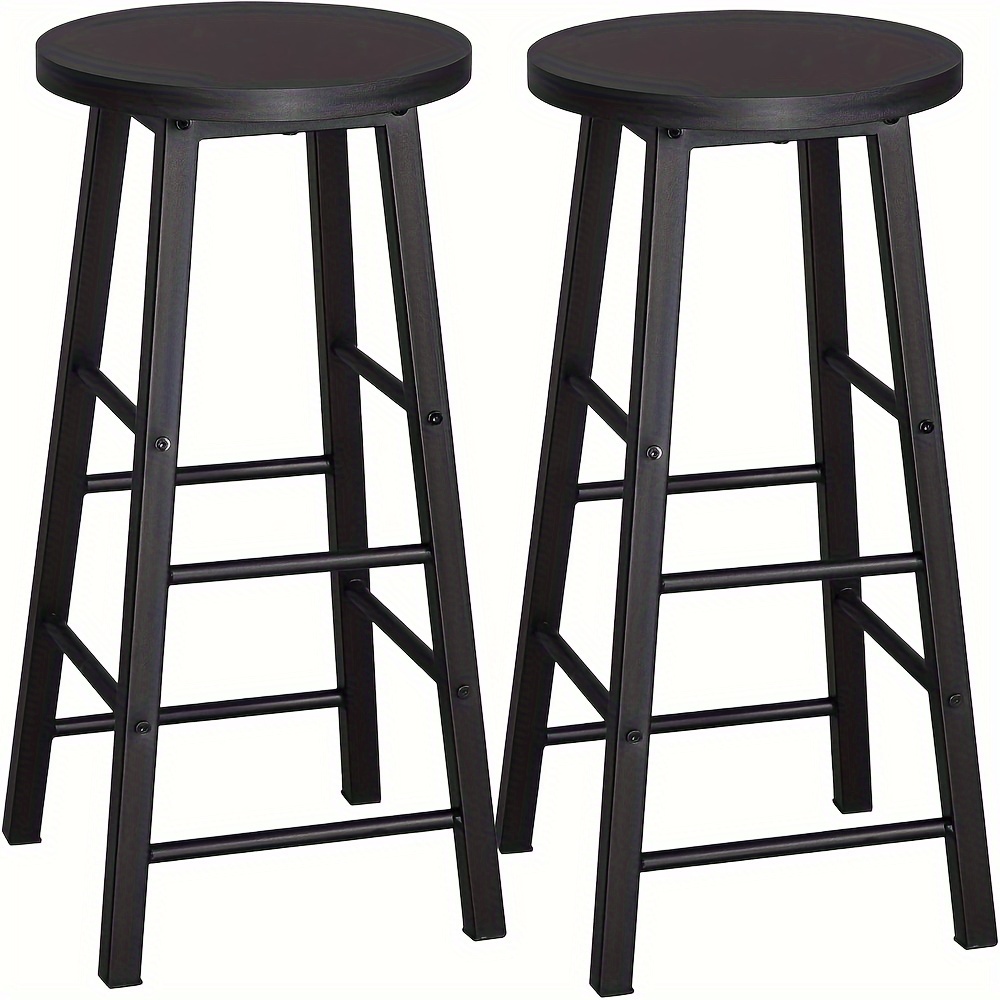 2pcs Bar Stools, Bistro Chairs, Metal , Kitchen Chairs