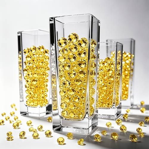 Artikelbild 3626 stück acryl gelbe falsche diamanten, vasenfüllung, heimdekoration, halloween-deko für innen, gartendekorationen für außen, hochzeitsdekorationen, hochzeitsgeschenke, weihnachtsdekorationen