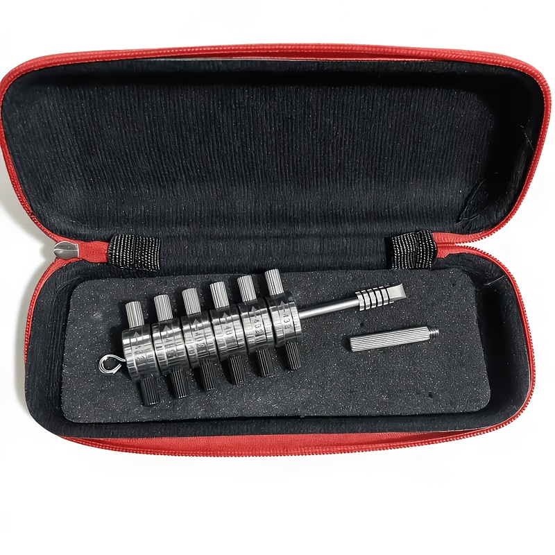 TEMU 6-pin Automotive Repair Tool Set, Made Of Stainless Steel, Featuring Multiple Adjustable Settings And Scales, No Batteries Required