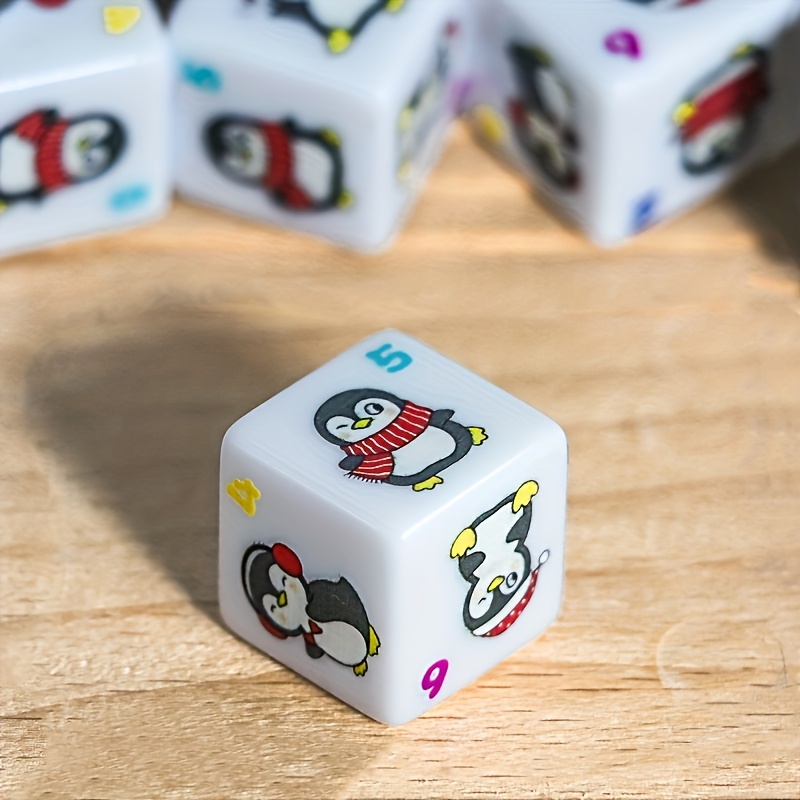 4pcs Penguin Theme Dice Set for Role-Playing Games