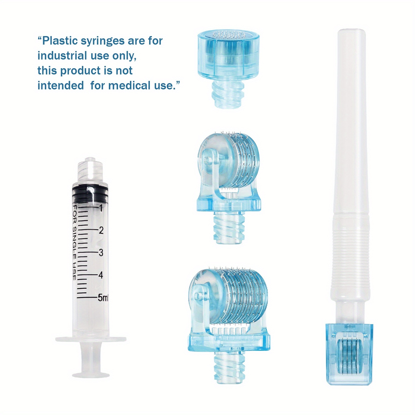 Image of Microneedle Derma Roller&stamp, 3 Head Options, Applicable To Different Skin Areas Free Of An Auxiliary Tool, Needle Length 0.25mm