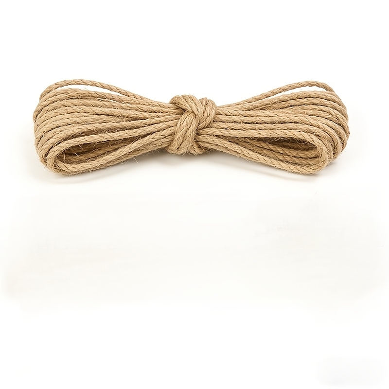Image of Thickened Handmade Jute Rope - Heavy-duty Thickened Suitable For Diy Crafts, Gardening, Macramé, Rustic, Braiding & Weaving - Jute For Decorative Bundling, Gift Wrapping, Plant Hangers