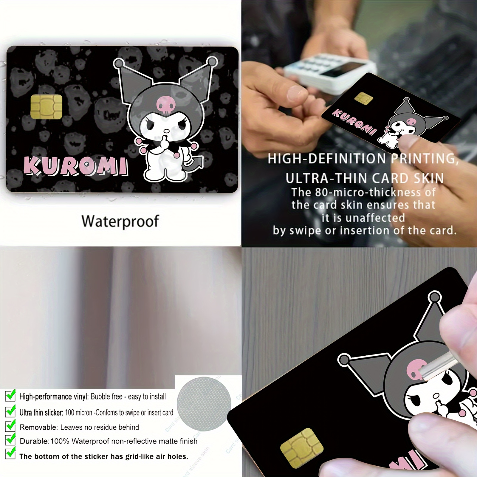 1 set 4 anime credit card stickers self - Temu Kuwait