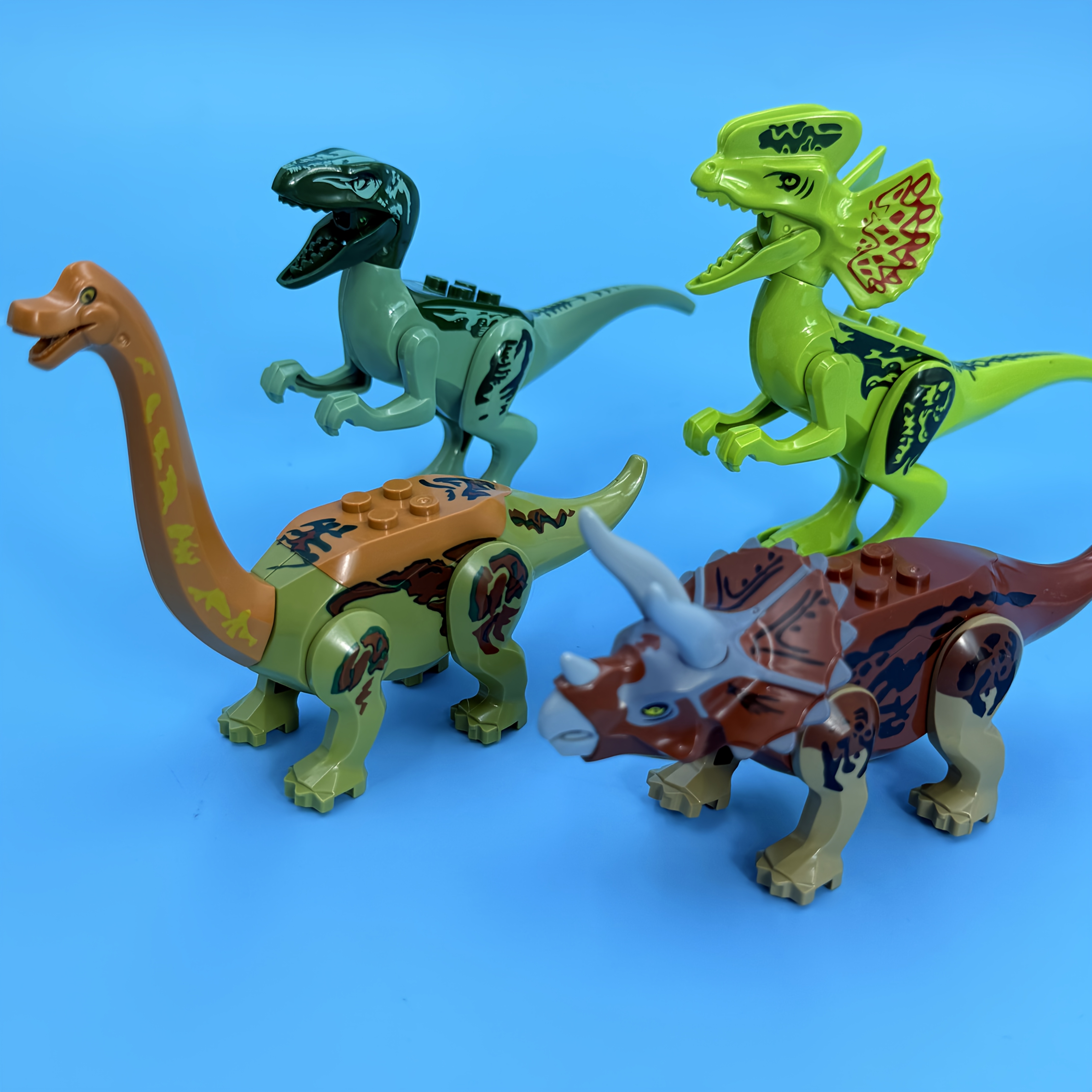8pcs Dinosaur World Building Blocks Set with Action Characters