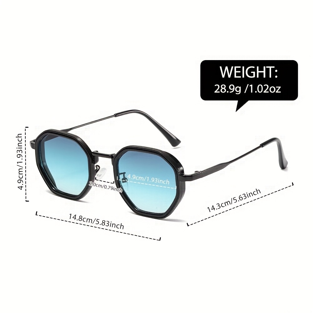 metal framed polygonal glasses stylish trendy in - Temu  display picture 2